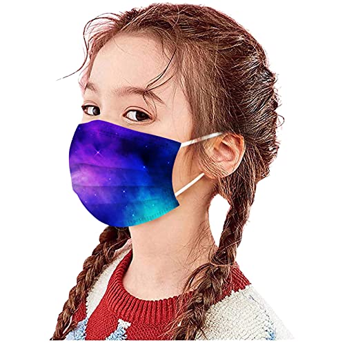 50 Stück Mundschutz Kinder Einweg 3-lagig Einwegmaske mit Dinosaurier-Print für Kinder Mundschutz Atmungsaktiv Koptuch Gradient Bunt Mit Motiv Staubdicht Winddicht Mouthguard Schals – Bild 8