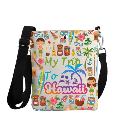 JYTAPP Hawaii Vacation Gift My Trip To Hawaii Crossbody Bag Purse for Women Hawaii Travel Gift Tropical Country Trip Bag