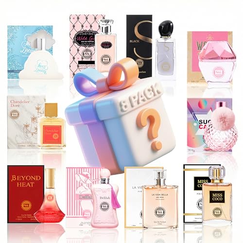 Hybrid & Company Women's Perfume Mystery Box 8Pcs, Random Scent