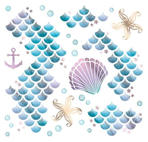 Halloween Realistic Temporary Costume Make Up Face Metallic Tattoo Kit Men Or Women - (Mermaid) - 2 Kits #TOP2