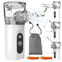 Inhalationsgerät, Inhaliergeräte für Erwachsene und Kinder, USB C Vernebler Inhaliergerät, Super Leiser Inhalator, mit 2 Masken und 1 Mundstück, Tragbarem Design, für Reisen und Zuhause