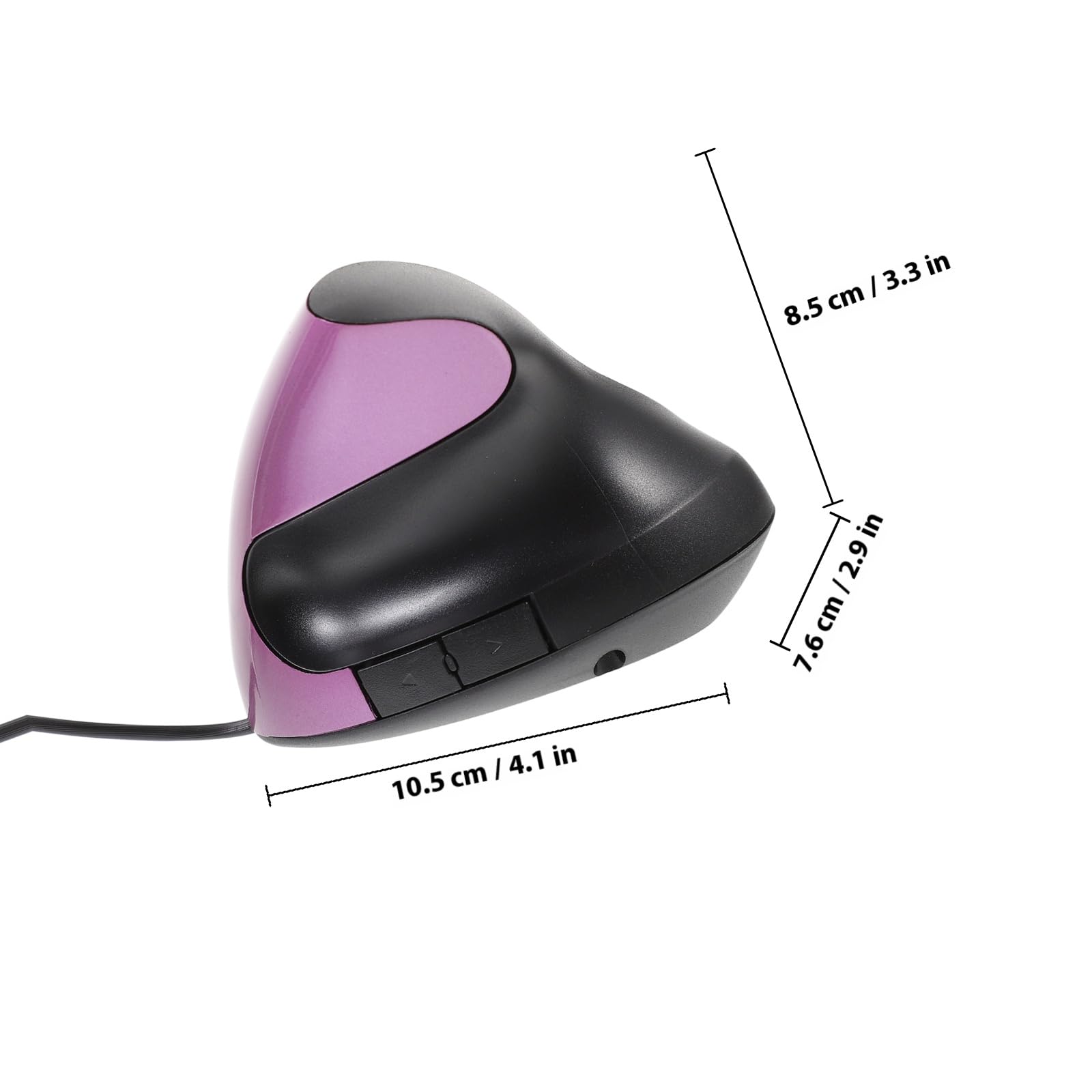 STOBAZA Mouse Ergonomico Verticale Filo Usb, 5 Tasti Regolabili, Design Leggero in Abs per Ufficio e Computer, Mouse Cablato Supporto per Polso Viola