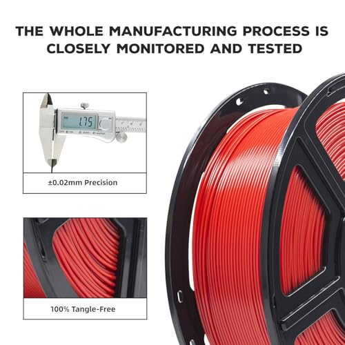 Filament PLA 1.75mm Rouge pour Prototypage Rapide et Fiable sur Creator Pro - 3