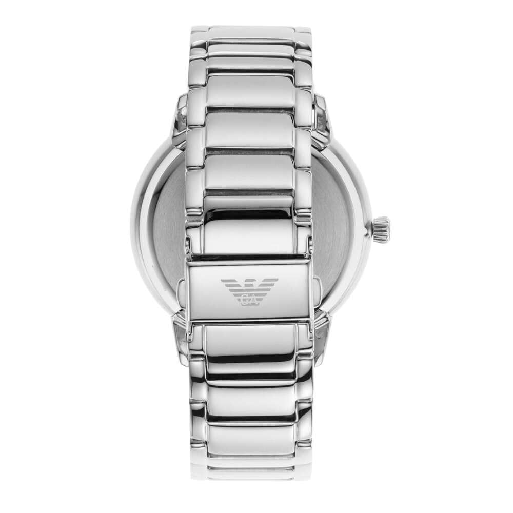 Emporio Armani Orologio da uomo a tre lancette, orologio in acciaio inossidabile, dimensione cassa 43 mm
