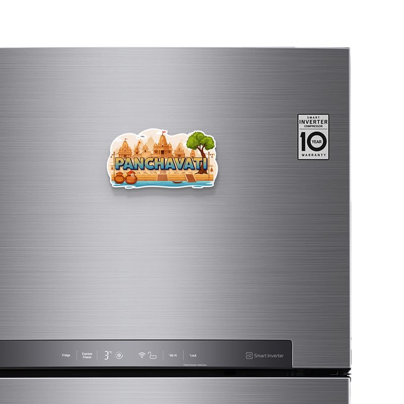 Image of Panchvati Fridge Magnets, Glossy Finish, Stylish Magnet for Fridge, Wardrobe & Metal Surfaces