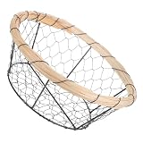 NIYANGLE Cestino Porta Pane in Ferro Nero Design Moderno, Resistente e Salvaspazio, per Conservare Pane Fresco e Uova in Cucina