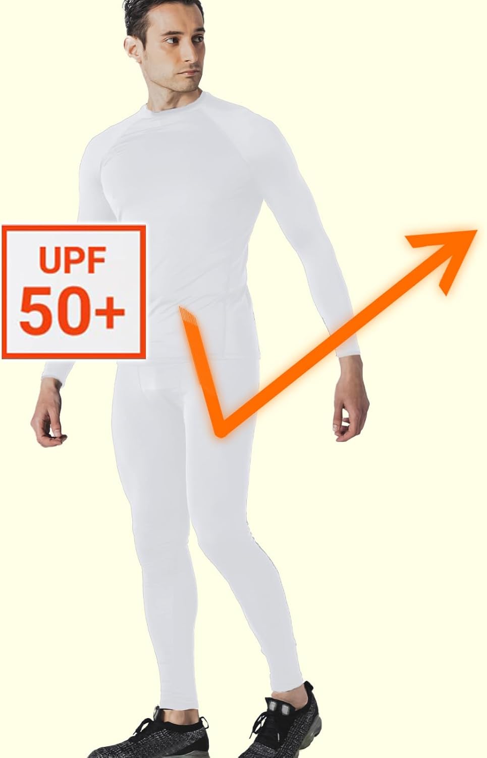 Men’s Compression Pants : Black, White, s-3xl, uv, Quickdry, odorcontrol,
