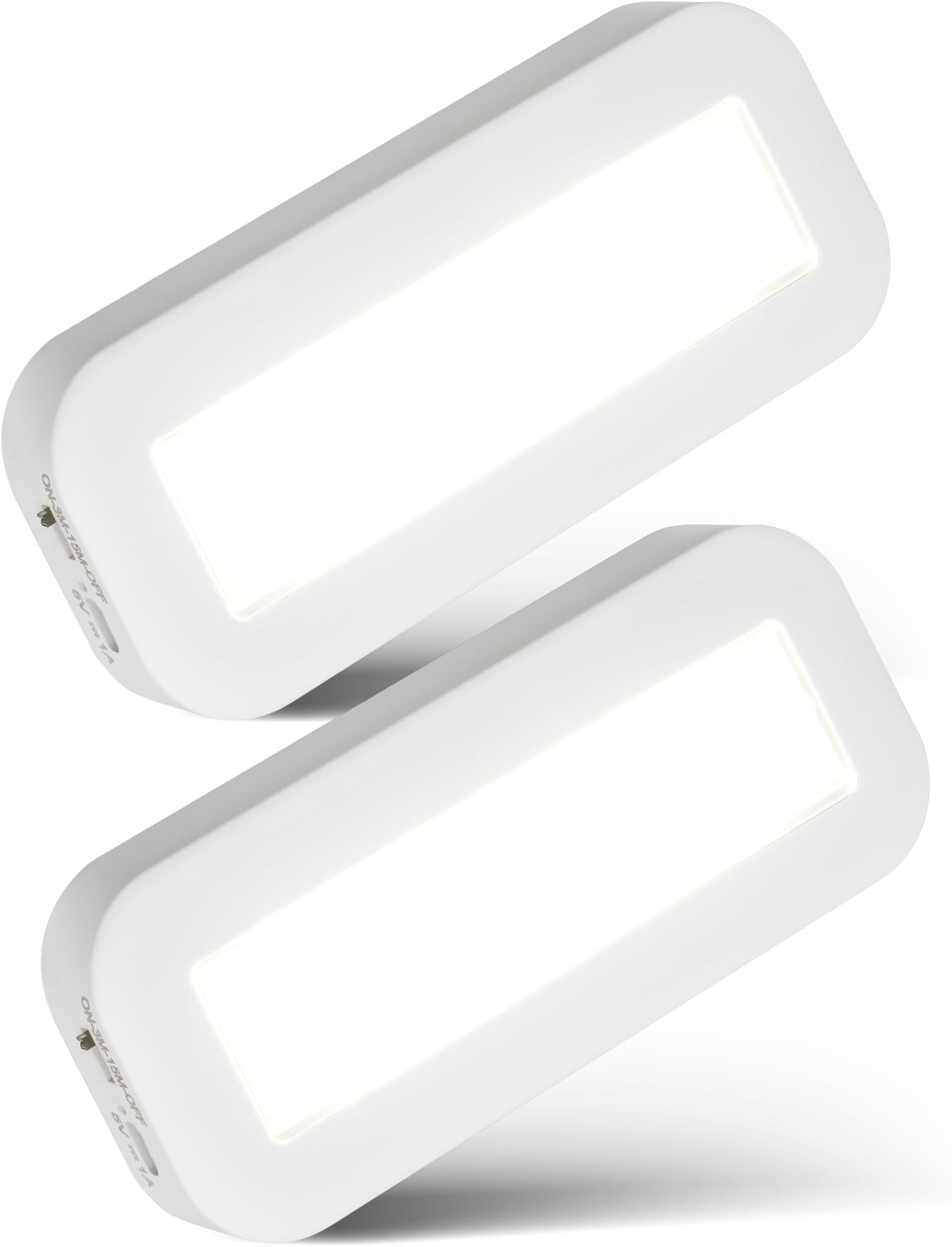 BRILONER - Set of 2 LED Under-Unit Lights Kitchen with Battery, Neutral White Light, Self-Adhesive, LED Strip, Cabinet Lighting, Under Cabinet Lighting, Kitchen, Under-Unit Light, 15 x 6.5 x 2 cm