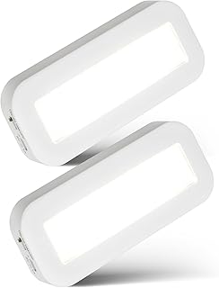 BRILONER - 2er Set LED Unterbauleuchte Küche mit Akku, neutralweißes Licht, selbstklebend, LED Leiste, Schrankbeleuchtung, Unterschrank Beleuchtung Küche, Unterbauleuchte, 15 x 6,5 x 2 cm, Weiß