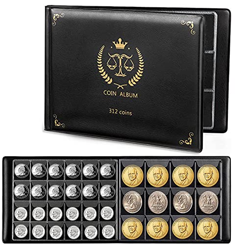 AITIME 312 Pockets Coin Collection Holder Album for Collectors, Coin Book