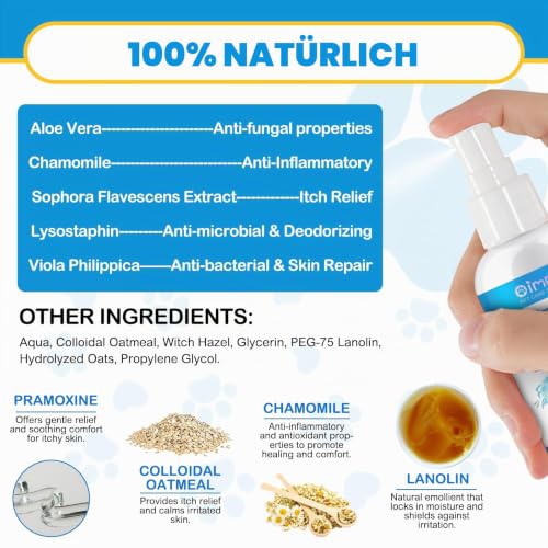 Hunde Analdrüsen Spray-120 ml Lindert schnell Analdrüsenreizungen und lindert Juckreiz,Stoppt das Scharren,Beseitigt hartnäckige Gerüche,Schmerzlindernd und Juckreizstillend,Sicher für alle Tiere