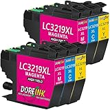 DOREINK LC3219XL Farbe Patronen Kompatibel für Brother LC319XL LC3219 LC3217 Druckerpatronen für Brother MFC-J5330DW MFC-J5335DW MFC-J5730DW J6930DW MFC-J6935DW MFC-J6530DW (2Cyan,2Gelb,2Magenta)