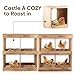 Nesting Boxes for Chickens - Wooden Chicken Nesting Box for Poultry Heavy Duty 4 Compartments Laying Eggs Nest Box Wall Mount for Chickens, Hens, Ducks