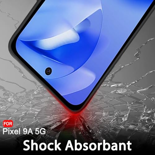 Image of TheGiftKart Sleek Back Cover Case for Google Pixel 9A | Slim Fit Protective Design | Ultra Matte Finish | Camera Protection Bump | Soft Silicon Case Cover for Pixel 9A (Silicone, Black)
