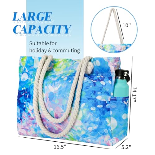 Image of Tavaleu Beach Bags for Women - Large Beach Tote Bag, Women Sandproof Pool Bag for Pool Gym Grocery Travel