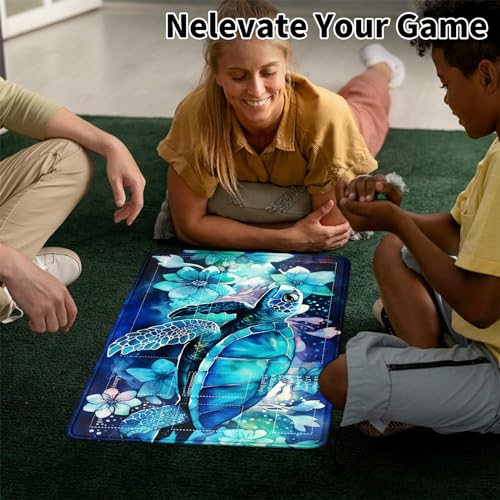Image of Card Mat for MTG & TCG Playmat,Watercolor Turtle