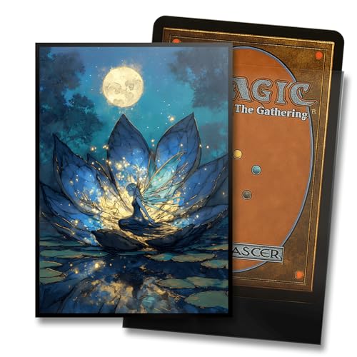 Image of MTG Card Sleeves - Lorwyn Lotus - Ultra Clear Front & Matte Finish Back, 100 Count Standard Size Matte Art Sleeve for Magic The Gathering