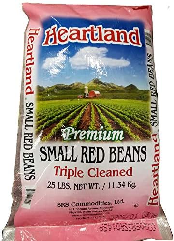 heartland black, pinto, garbanzo, red beans triple washed (red beans 25 lb)