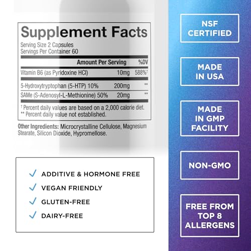 image for DR. EMIL NUTRITION 200 MG 5-HTP Plus with SAM-e for Mood, Stress, and 