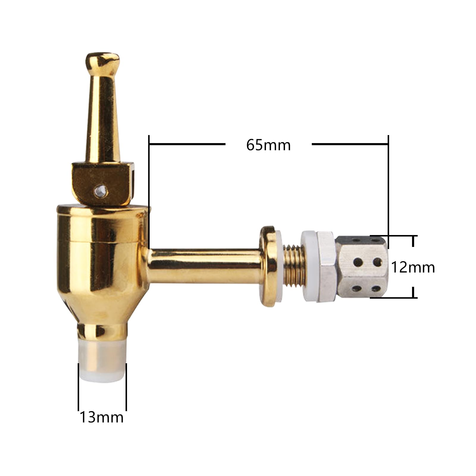 Robinet De Distributeur De Boissons En Laiton - Réglable Débit 0-100% - Pour Eau Chaude/froide, Café, Jus - Filetage 15,5 Mm