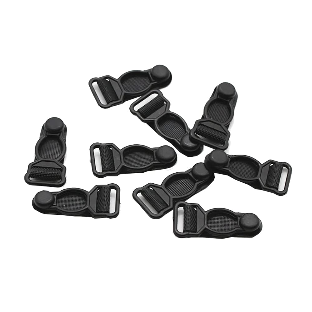 50 PCS Plastic Garter Clips Grips Stocking Suspenders Clips Corset Clips Garter Belt Clips Hooks Sewing Fasteners for Women Black