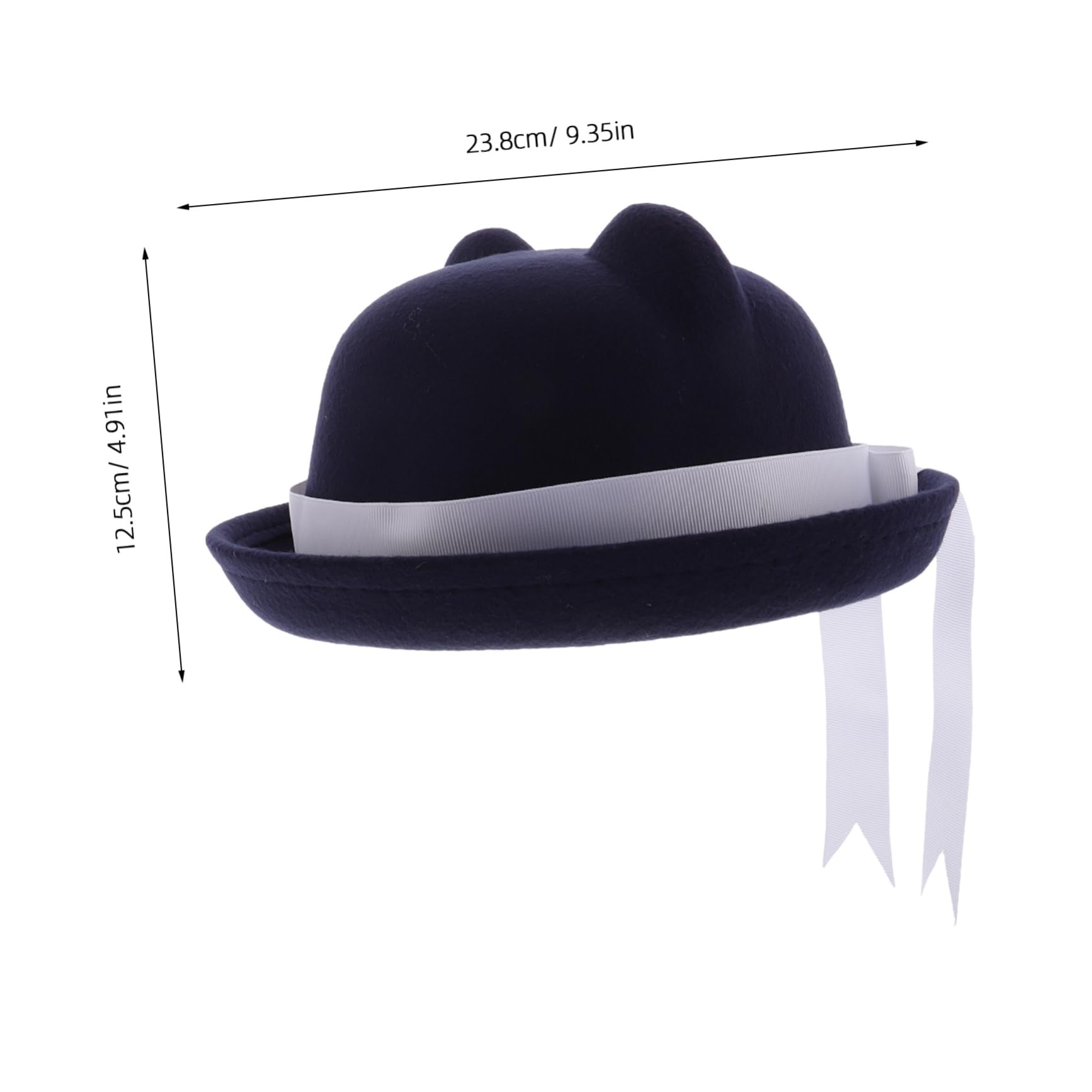 VANZACK Stylish Adjustable Beret Hat with Cat Ears and Ribbon Bow for School Style Comfortable and Warm Accessory for Different Head for Casual and Formal Outfits Dark Blue