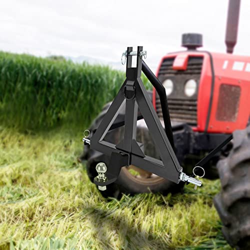 Donened Guía para tractores con 3 pernos de embrague, para remolques y equipos agrícolas de 3 puntos, adaptador para enganche de 3 puntos