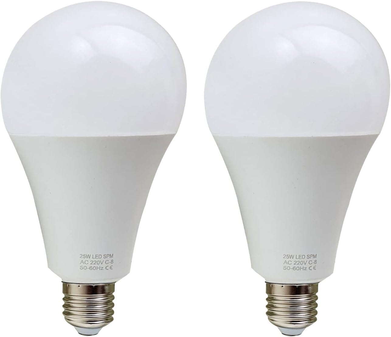LEDSone E27 Screw Led Bulb,Light Bulbs 25W, A60 800lm, Warm White,CRI>80,Non Flicker,Non Dimmable, 2 Pack