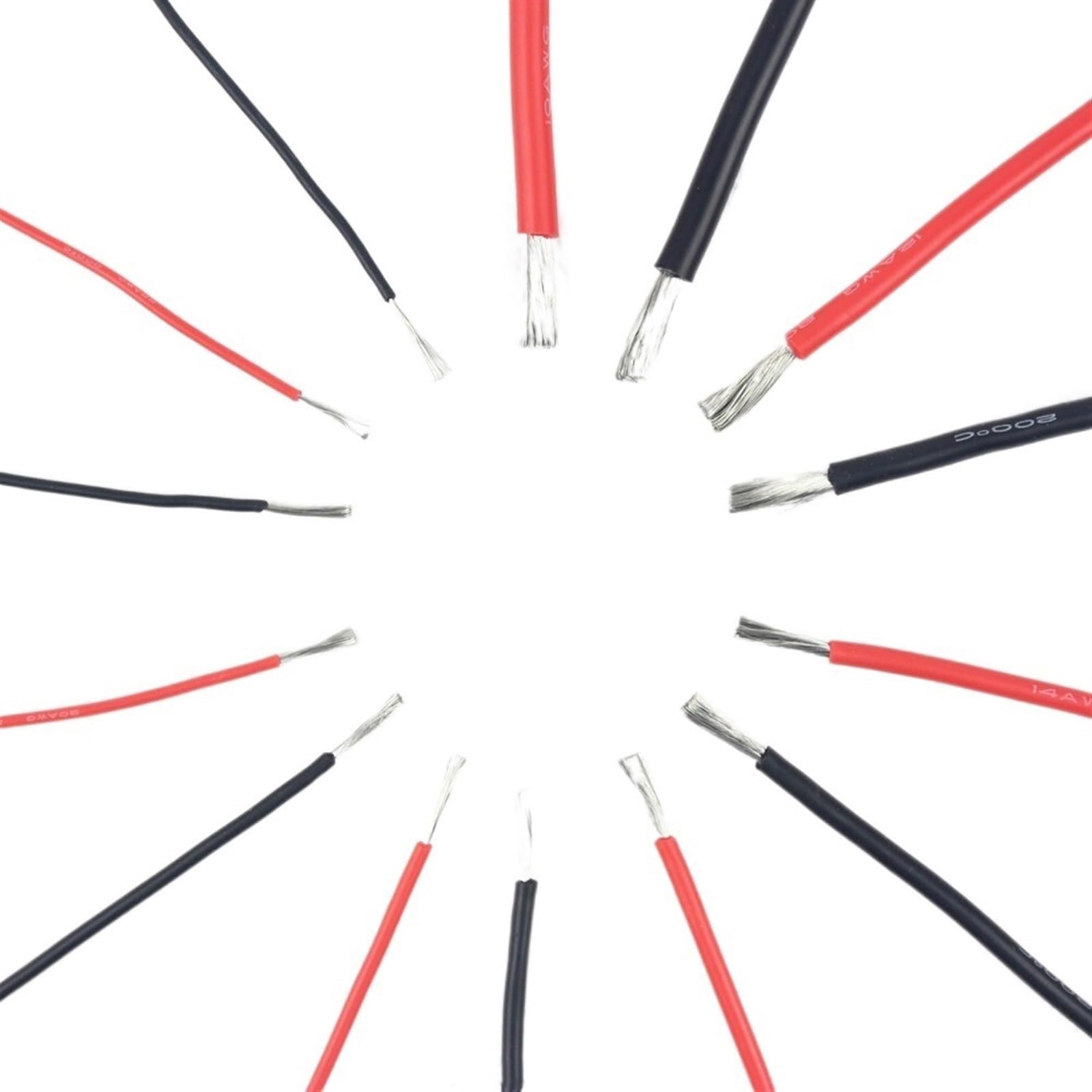 Cable Flexible 5 Meters Tinned Copper Wire, 30AWG Flexible Silicone Wire, 30AWG 11/0.08TS OD 1.2mm Cable Extension Connector(Color:30awg Red 5m)