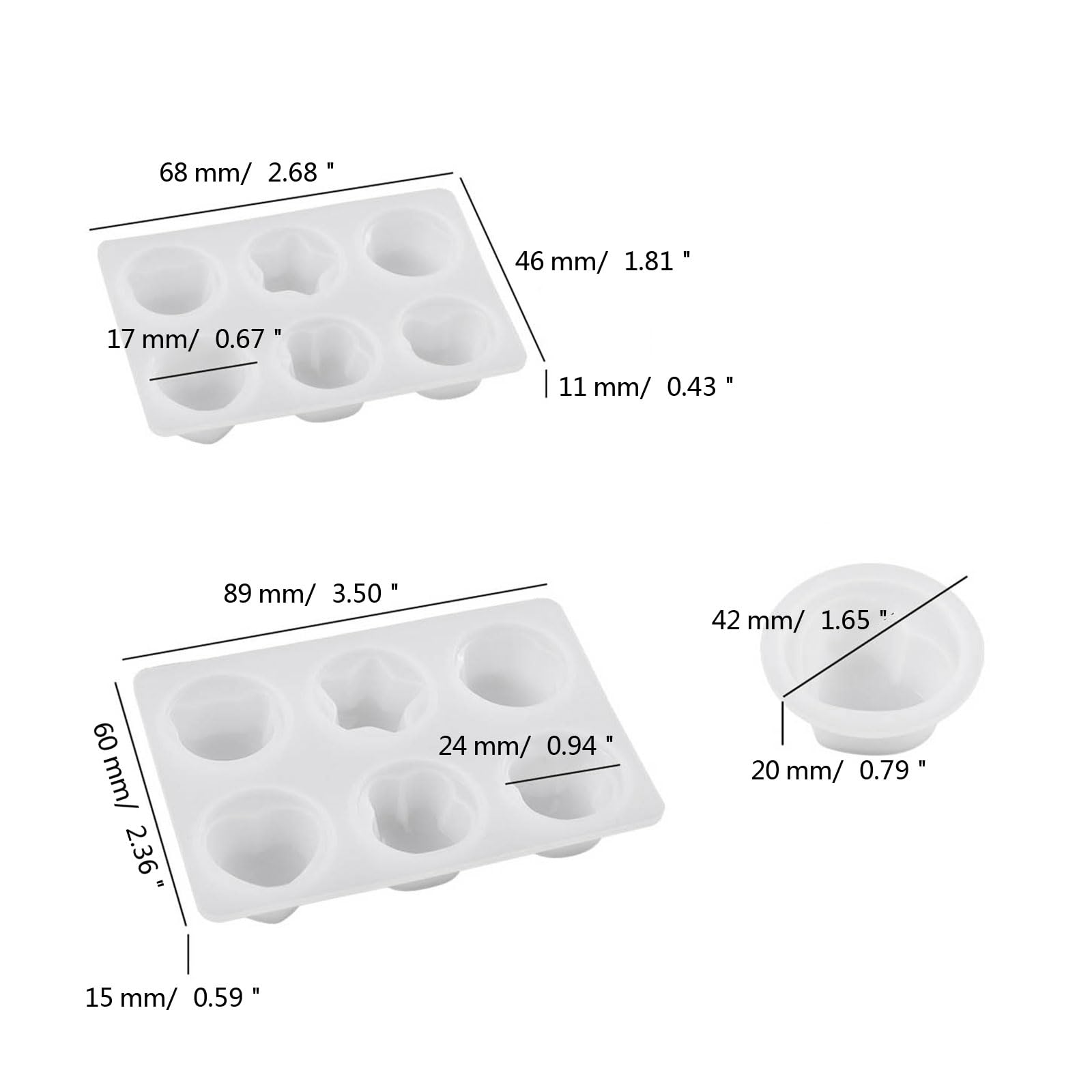 Stampi in silicone a forma di cuore, stella, animali, resina epossidica, stampo per orecchini, ciondolo portachiavi, gioielli