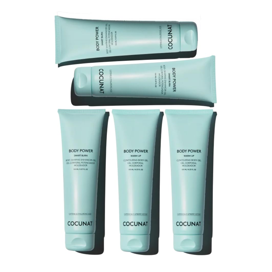 COCUNAT Pack Body Power, Rutina Anticelulítica Warm Up & Smart Burn | Gel con cafeína y ácido hialurónico para redefinir la silueta y reducir la celulitis. Resultados visibles en 8 semanas.