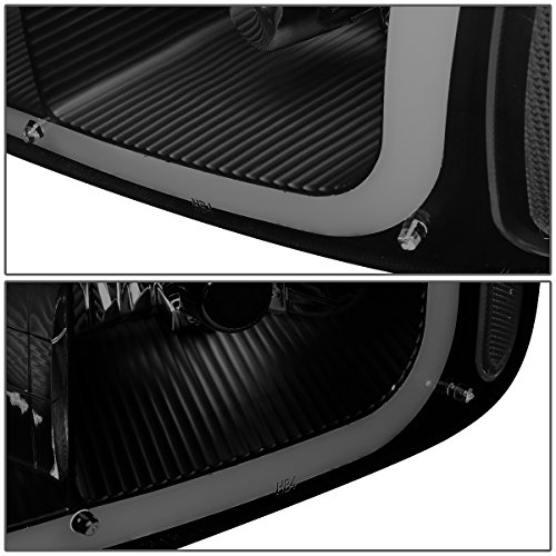 Image of DNA MOTORING HL-LB-SIERRA99-BK-SM-CL1 4PCs LED DRL Strip Headlight+Bumper Lamp Compatible with 99-07 Sierra /Yukon