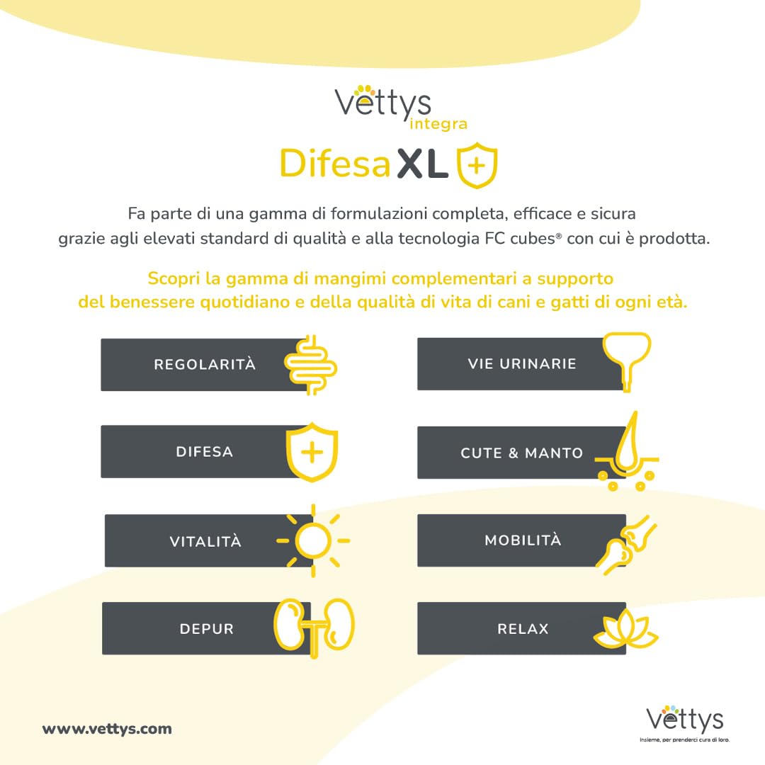 Vettys Integra Difesa XL - Integratore per le Difese Immunitarie del Cane - 30 Compresse