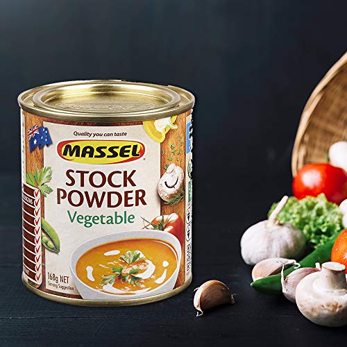 Massel, Stock Powder - No MSG, Gluten-Free, Vegetable Flavour - 168 g, Pack of 6 Canned Soup Stock