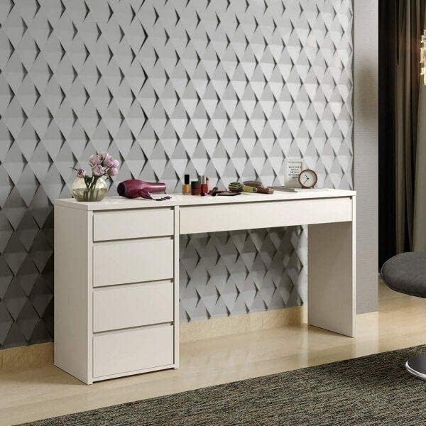 Escrivaninha 5 Gavetas Berlim Mavaular Off White