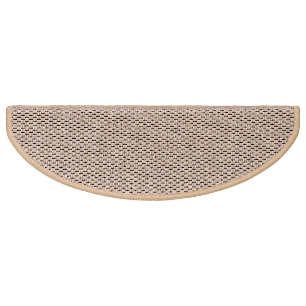 Tappetini per gradini autoadesivi, 15 pezzi, effetto sisal, 65 x 21 x 4 cm