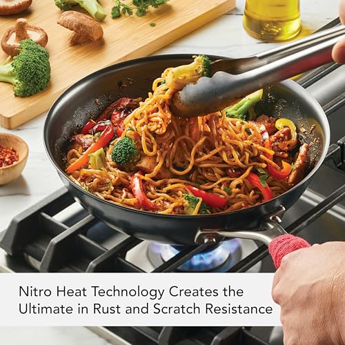 Image of KitchenAid NITRO Carbon Steel Stir Fry Pan, 10-Inch, Carbon Steel Gray