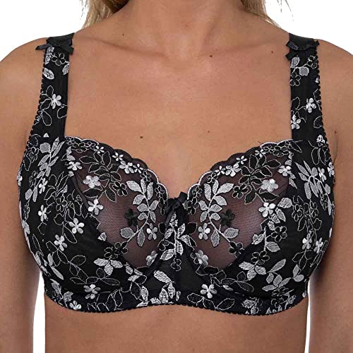 Soutien-gorge à armatures GEMM en dentelle brodée haut de gamme et finitions couture