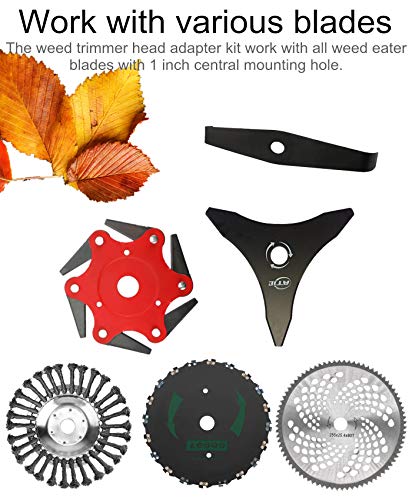 GS Alderaul Brush Blade Adapter Kit, Trimmer Blade Adapter Kit, Complete Gardening Machine Brush Cutter Blade Adapter Attachment Maintenance Washer Kit for String Trimmers, Weed Eater. (6Pcs) - Thumbnail 3