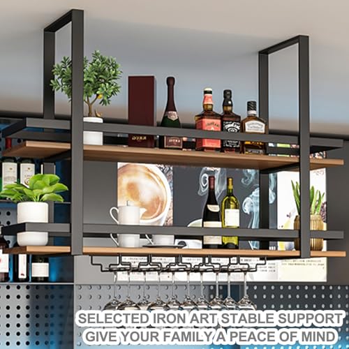 Casier à vin de plafond pour libérer vos plans de travail encombrés - 5