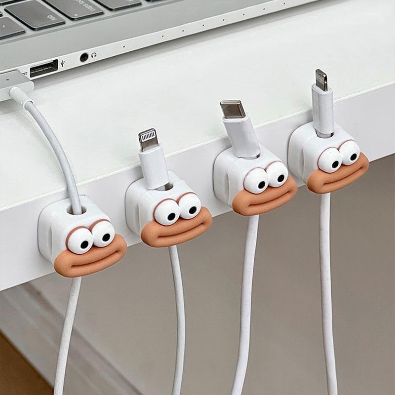 10pcs clamp bracket, magnetic wire shock-absorbing silicone clamp, suitable for office desks, walls, bedside tables, cars, homes, offices, white