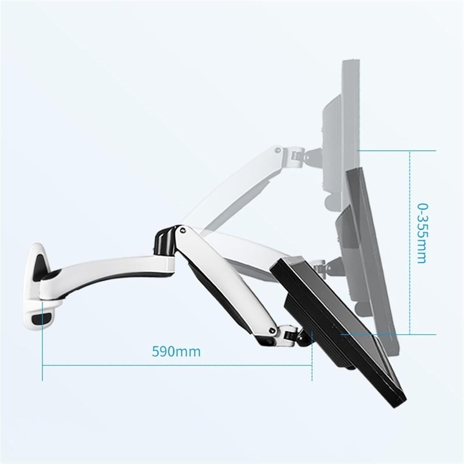 Electric screwdriver，Power Screwdriver with， Tiltable Dual Monitor Desk Mount Monitor Stand(Black)