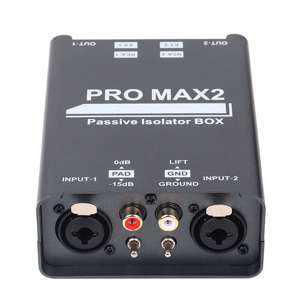 Isolatore Audio a 2 vie Eliminatore di Rumore di Corrente Audio XLR 6.5 Lotus Isolator Mixer Live Streaming