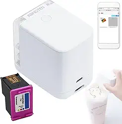 Impressora Portátil De Alimentos A Jato De Tinta, Impressora Comestível Portátil Com Cartucho De Tinta Removível, Controle De App, Personalizar Conteúdo De Impressão, Para Decoração De Bolo