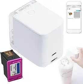 Impressora Portátil De Alimentos A Jato De Tinta, Impressora Comestível Portátil Com Cartucho De Tinta Removível, Controle De App, Personalizar Conteúdo De Impressão, Para Decoração De Bolo