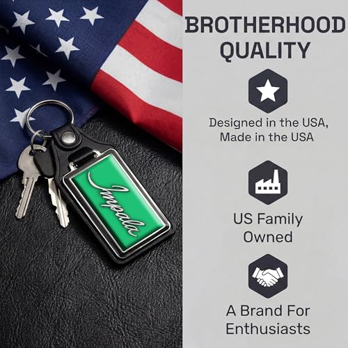 Image of Brotherhood Car Key Chain for Impala - Classic Models Keychain for Men and Women Gift Key Ring