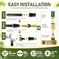 High Pressure Hose Nozzle Metal Fits US Garden Hoses with 3 Spray Modes — image 6
