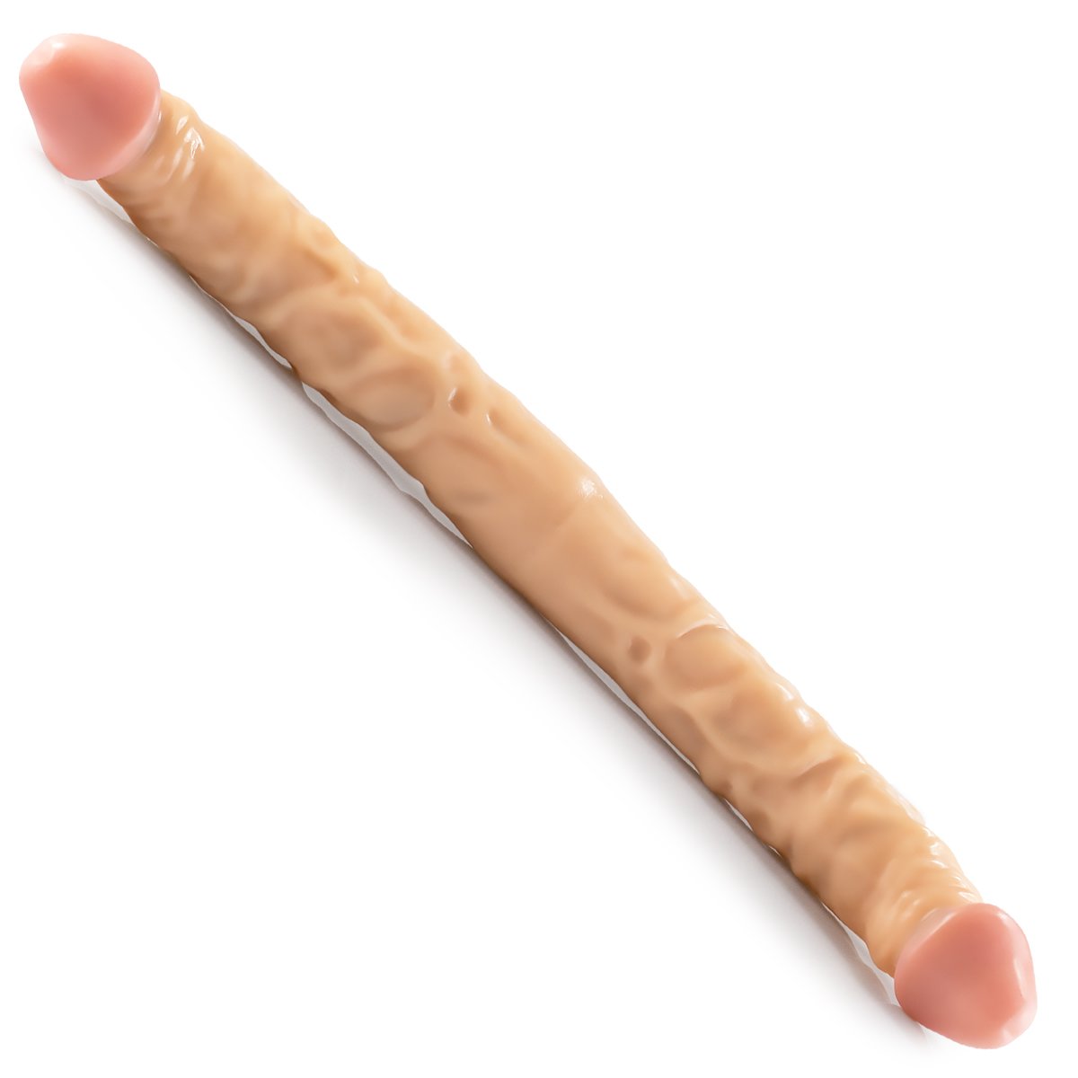 Consolador doble con 2 extremos, 41 cm, realista y flexible, venas naturales de material suave para mujeres, hombres y parejas