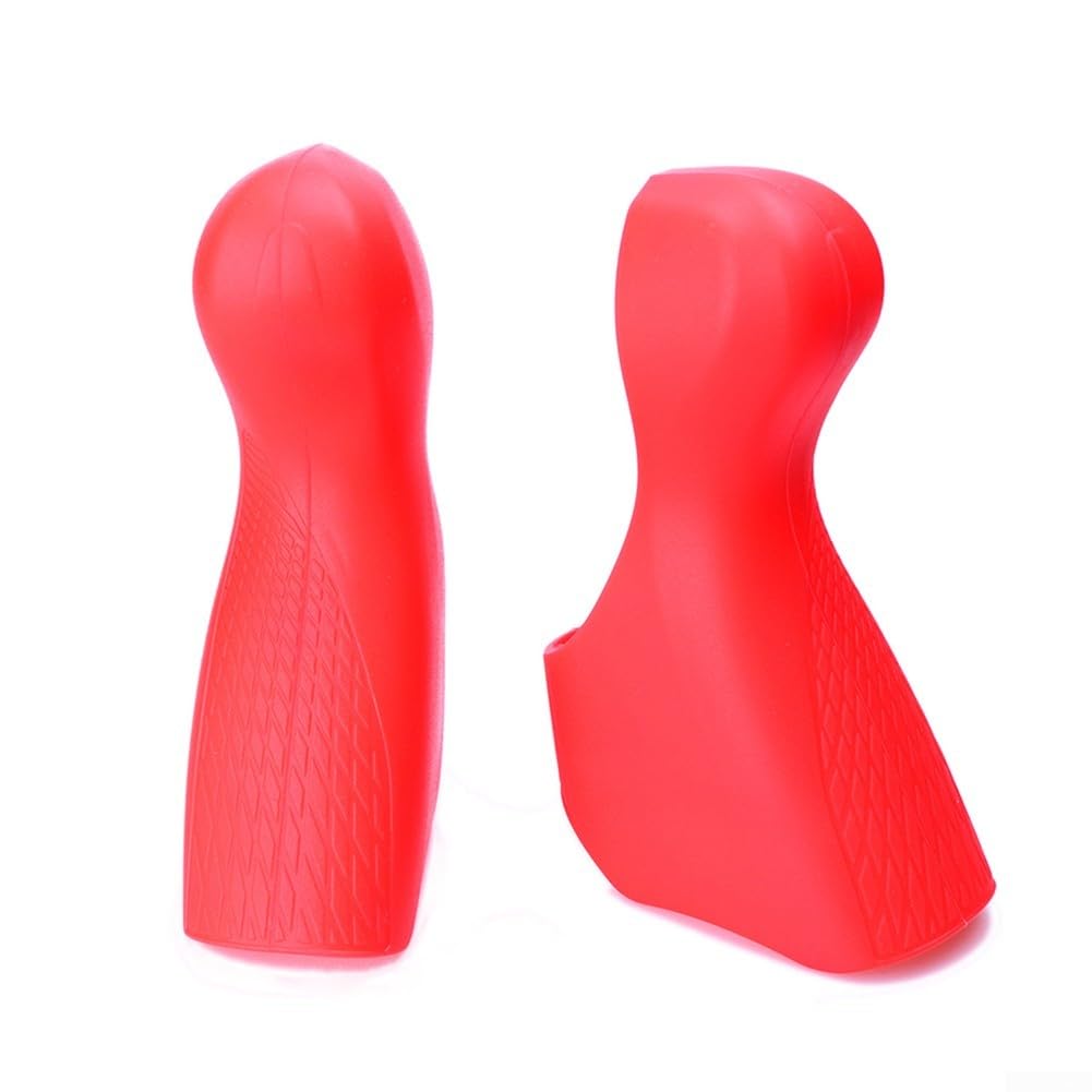 Nexbrill Bicycle Shift Brake Lever Hood Cover Compatible for Ultegra 105 ST-6700 10 Speed, Silica Gel Material for Road Bike Handlebar Grip Protection(Red)