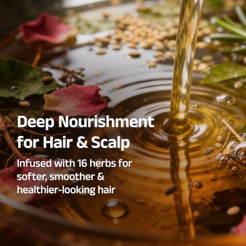 Image of Vedix Keshamrut Herbs Infused Hair Oil for Men & Women I Control Hair Fall & Boost Hair Growth I 16+ Whole Herbs, Leaves & Flowers I No Mineral Oils & Chemicals (100ml)